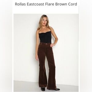 ROLLA'S Eastcoast Flare Brown Cord Pants